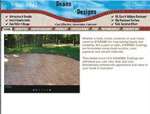 Tablet Screenshot of deansdesignsmw.com